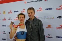 Magdalena Ciołak z trenerem Jarosławem Wasiakiem