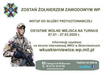 plakat akcji "Zostań żołnierzem zawodowym"