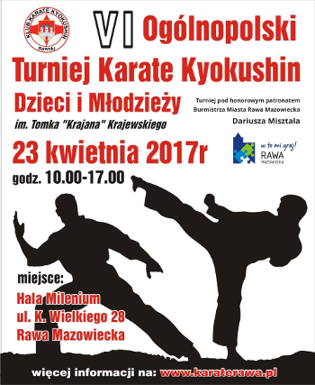 plakat turnieju Karate