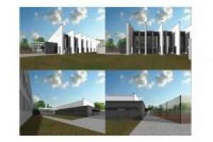 Wizualizacje nowej sali gimnastycznej - widok na zewnątrz