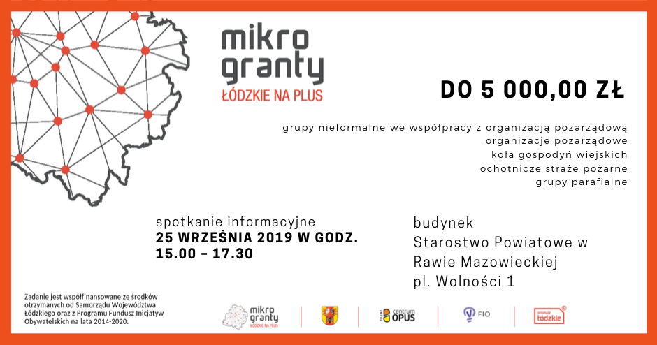 Mikrogranty „Łódzkie na Plus” 2019