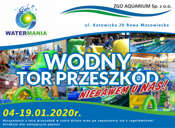 plakat dot. wodnego toru przeszkód