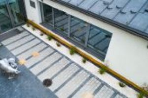 Dziedziniec jatek - widok z lotu ptaka