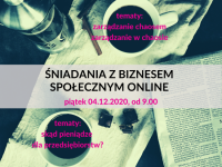 Śniadania z biznesem społecznym on line