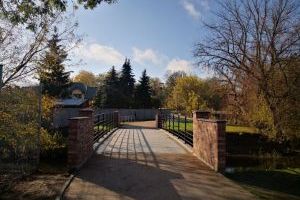 ścieżka pieszo-rowerowa, kładka nad Rylką