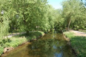 Alejki po obu stronach Rawki