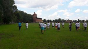 Seniorzy podczas warsztatów "Utrzymaj równowagę 60+"