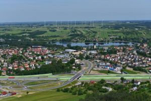 Fragment miasta Rawa Mazowiecka - widok z góry