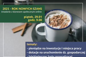 Grafika dotycząca wydarzenia, kubek z kawą z pianką i cynamonem