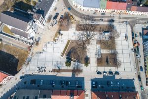 Pl. Piłsudskiego, widok z góry