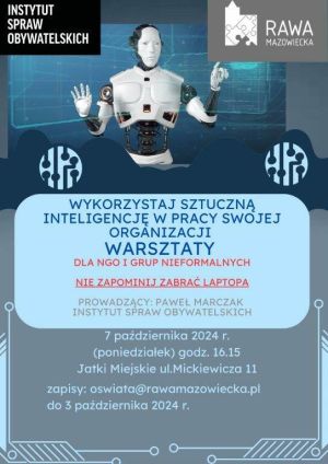 Wykorzystaj SZtuczną Inteligencję w pracy swojej organizacji(5) sztuczna inteligencja