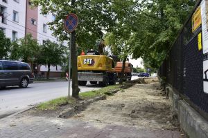 Prace przy chodniku - ul. Słowackiego