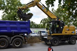 Prace przy chodniku - ul. Słowackiego