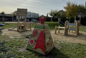 przebudowany plac zabaw przy żłobku