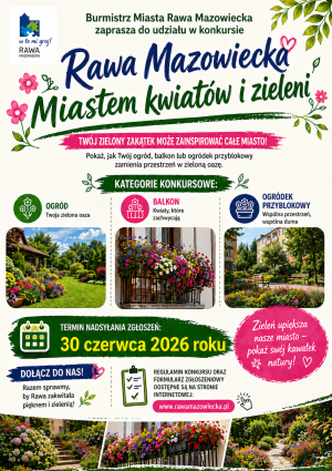 Plakat - Konkurs kwiatowy 2026r. ogródki kwiatowe