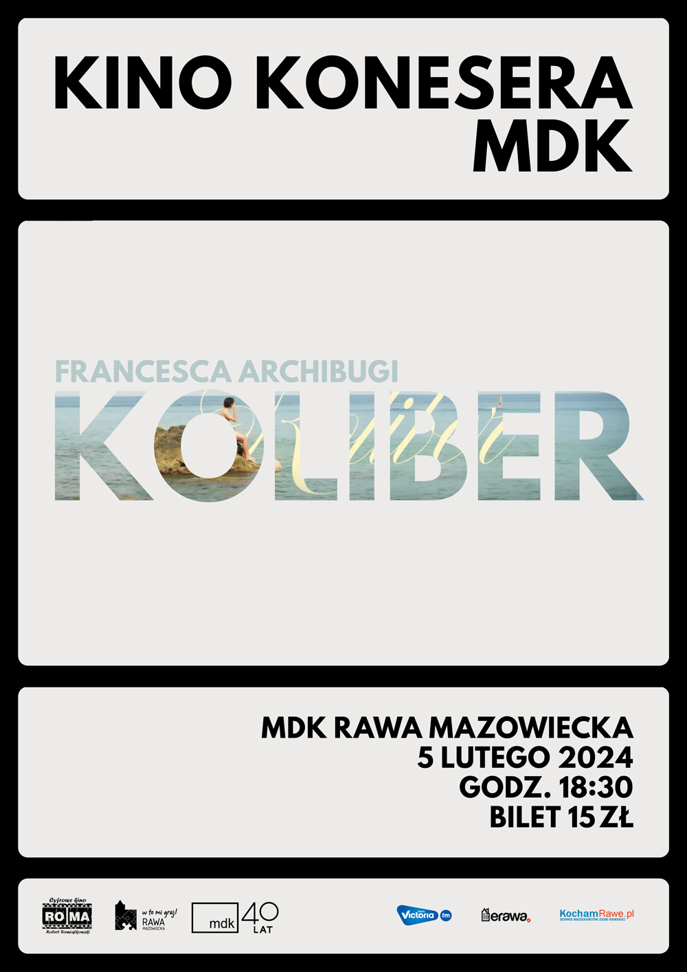 % Plakat z napisem KOLIBER