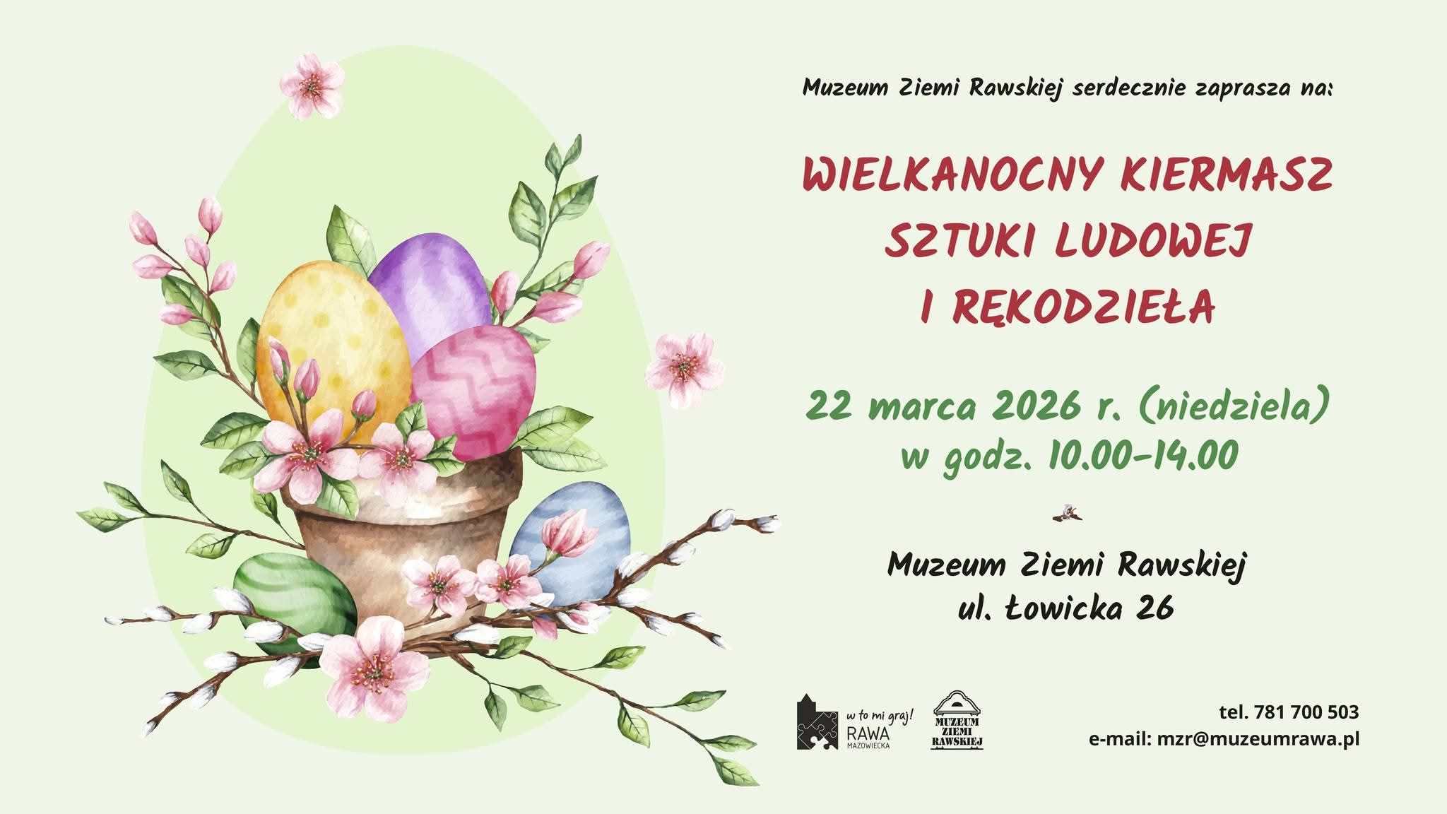 Wielkanocny Kiermasz Sztuki Ludowej i Rękodzieła w Rawie Mazowieckiej