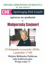 Spotkanie z Małgorzatą Szejnert