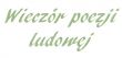Wieczór poezji ludowej w muzeum