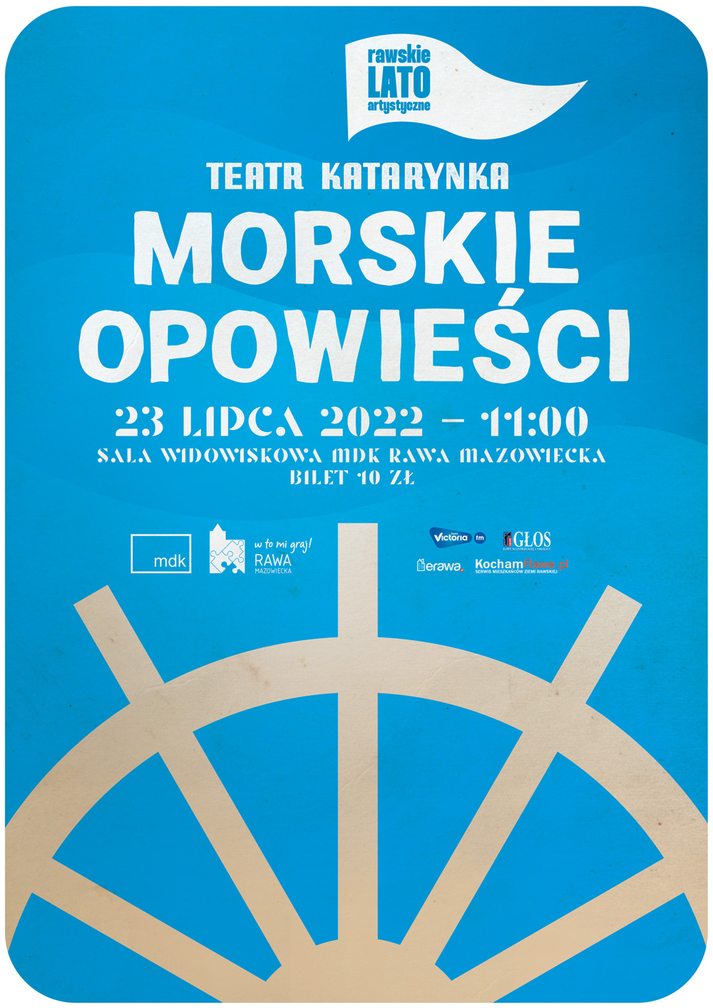 Plakat - zaproszenie na spektakl dla dzieci Morskie opowieści