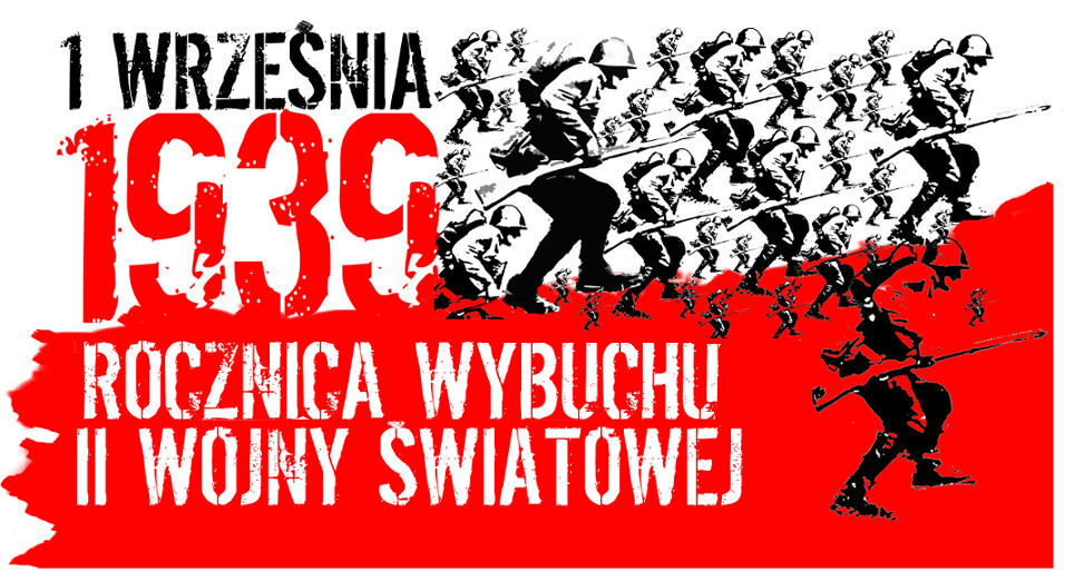 Plakat - zaproszenie na obchody rocznicy wybuchu II wojny światowej
