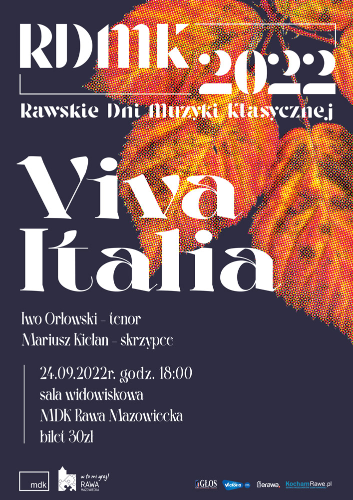 Plakat - zaproszenie na Rawskie Dni Muzyki Klasycznej