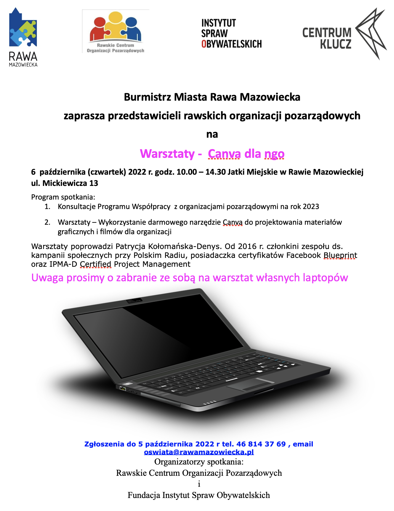 Szkolenie dla przedstawicieli rawskich organizacji pozarządowych