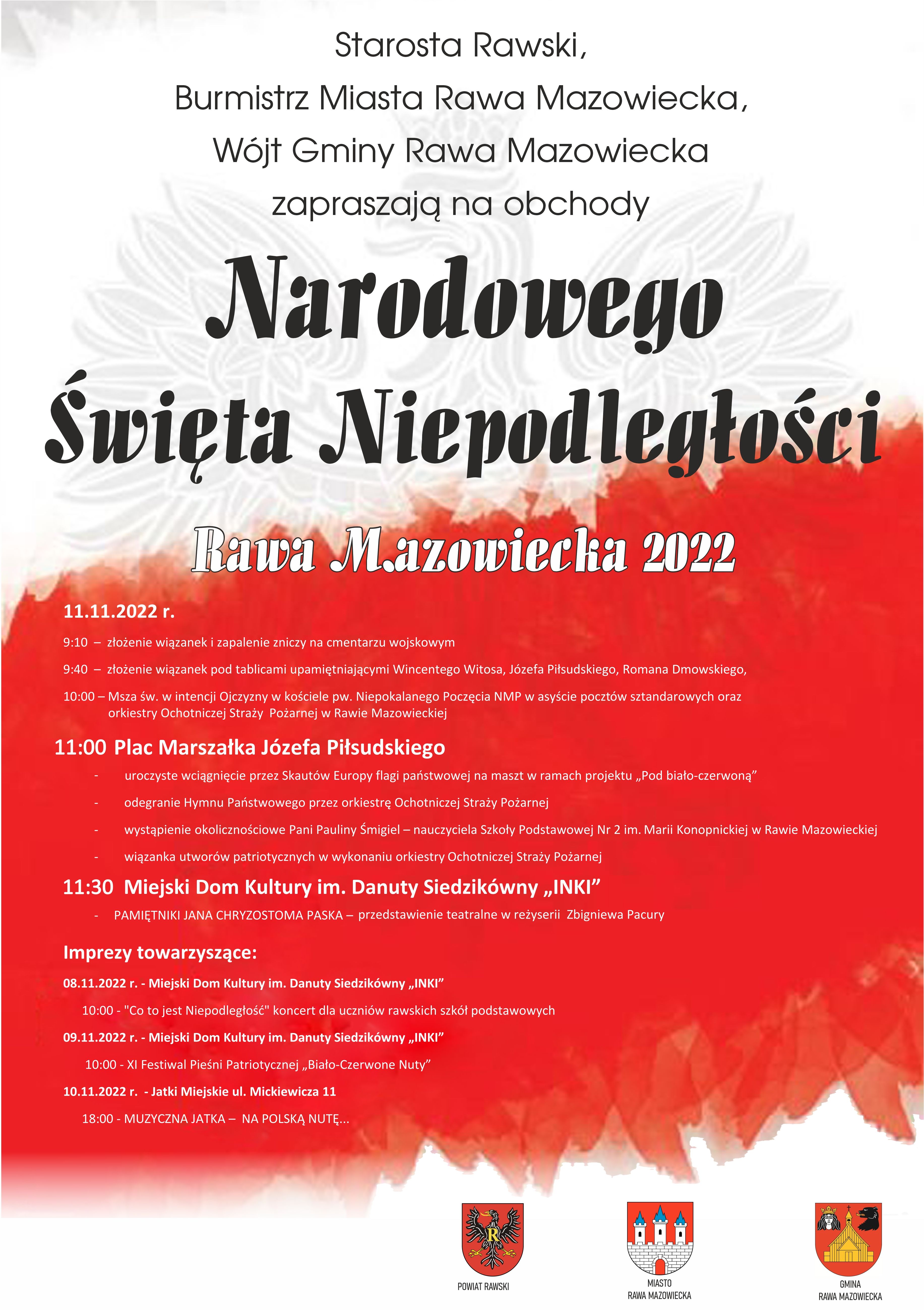 Plakat z okazji Narodowego Święta Niepodległości