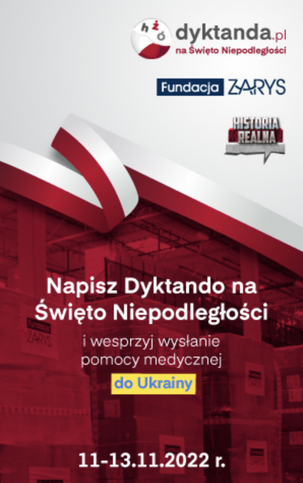 Charytatywne dyktando online z okazji Narodowego Święta Niepodległości