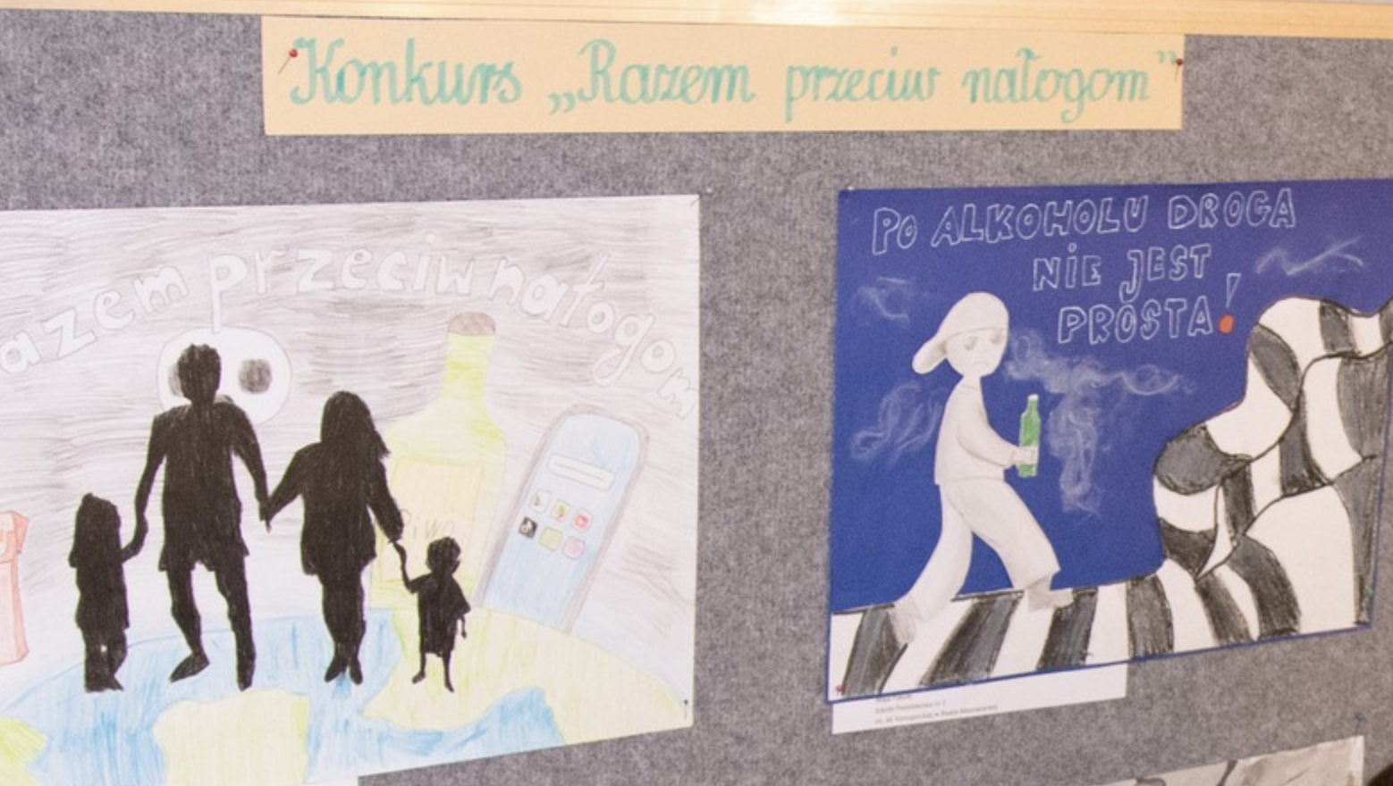 Wręczenie nagród w konkursie na plakat profilaktyczny „Razem przeciw nałogom”.