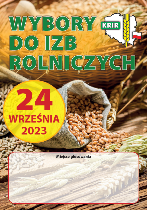 Plakat Wybory do Izb Rolniczych Województwa Łódzkiego 2023 roku