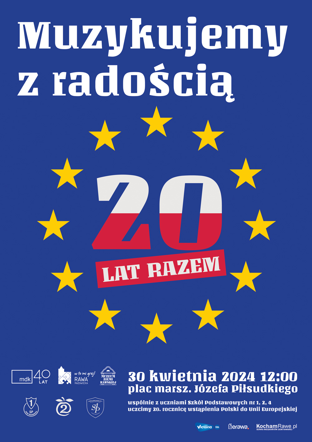 % Plakat 20 lat Polski w Unii Europejskiej