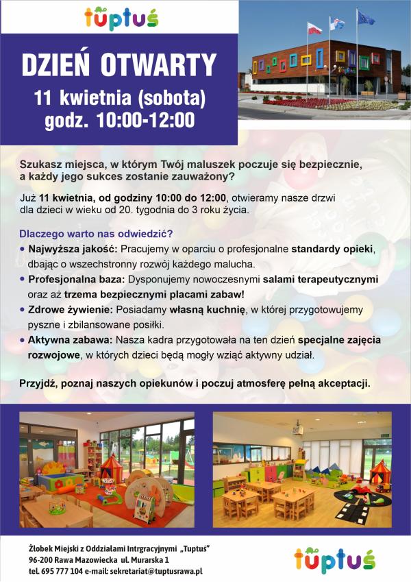 Dzień otwarty w Żłobku Miejskim "Tuptuś"